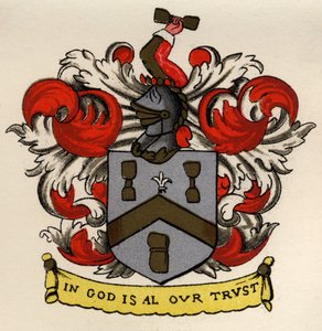 أذرع البنائين ومبلطو الفصل Gateshead ، 1671 ، من تاريخ الماسونية ، المجلد الثاني ، نشره توماس سي جاك ، لندن ، 1883 بواسطة مدرسة اللغة الإنجليزية