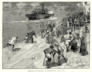 وصول غوردون إلى الخرطوم (نقش) بواسطة مدرسة اللغة الإنجليزية