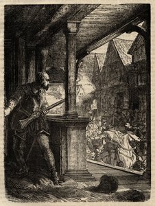 اغتيال ريجنت موراي (جيمس ستيوارت موراي) - جيمس ستيوارت موراي (1531-70) ، حاكم اسكتلندا للملك جيمس السادس - نقش من "" تاريخ إنجلترا "لكاسيل بيتر وجالبين بواسطة مدرسة اللغة الإنجليزية