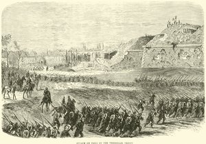 هجوم على قوات فرساي في باريس ، مارس 1871 بواسطة مدرسة اللغة الإنجليزية