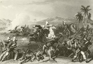 الهجوم على المتمردين Sealkote من قبل الفرسان غير النظاميين الجنرال نيكولسون بواسطة مدرسة اللغة الإنجليزية