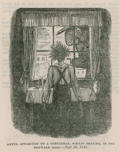 ظهور مروّع لرجل محترم أثناء الحلاقة في طريق إدجوير ، لندن - 30 سبتمبر 1846 بواسطة مدرسة اللغة الإنجليزية