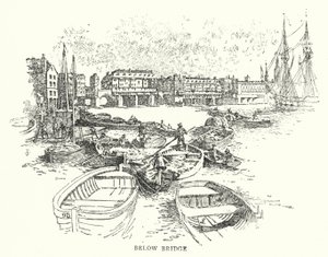 Below Bridge (engraving) بواسطة مدرسة اللغة الإنجليزية