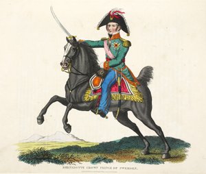 برنادوت ، ولي عهد السويد ، حانة. بقلم ريتشارد إيفانز ، إنغر رومني ، توضيح من سرد تاريخي لمعركة واترلو بقلم ويليام مودفورد ، 1816 بواسطة مدرسة اللغة الإنجليزية