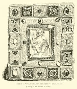 ربط LEvangeliaire المنسوب إلى Charlemagne بواسطة مدرسة اللغة الإنجليزية