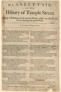 معرض بطانية. قصيدة عن معرض الصقيع عام 1684 بواسطة مدرسة اللغة الإنجليزية