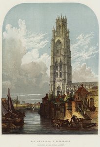 Boston Church, Lincolnshire (chromolitho) بواسطة مدرسة اللغة الإنجليزية