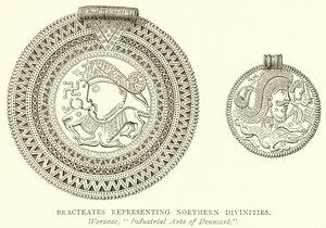 Bracteates تمثل الإلهيات الشمالية بواسطة مدرسة اللغة الإنجليزية