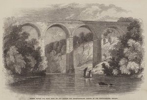 Bridge across the River Wear on the Durham and Bishop-Auckland Branch of the North-Eastern Railway (engraving) بواسطة مدرسة اللغة الإنجليزية