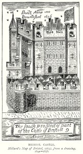 قلعة بريستول (نقش) بواسطة مدرسة اللغة الإنجليزية