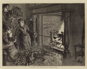 Burning the Christmas Decorations (engraving) بواسطة مدرسة اللغة الإنجليزية