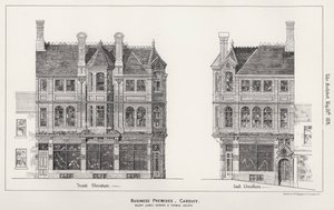 Business Premises, Cardiff (engraving) بواسطة مدرسة اللغة الإنجليزية