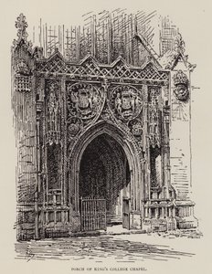 كامبريدج: Porch of King's College Chapel (الحفر) بواسطة مدرسة اللغة الإنجليزية