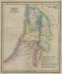 Canaan adapted to the Gospel History and exhibiting the Principal Travels of Jesus Christ (coloured engraving) بواسطة مدرسة اللغة الإنجليزية