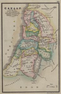 Canaan, shewing the Relative Situation of the Allotments to the Tribes of Israel, adapted to the Books of Judges and Samuel (coloured engraving) بواسطة مدرسة اللغة الإنجليزية
