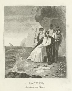 Canute ، توبيخ نبلائه بواسطة مدرسة اللغة الإنجليزية