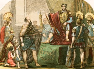 Caractacus قبل الإمبراطور الروماني كلوديوس بواسطة مدرسة اللغة الإنجليزية