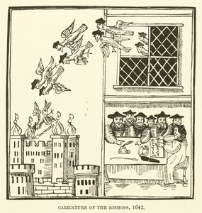 كاريكاتير الأساقفة ، 1642 بواسطة مدرسة اللغة الإنجليزية