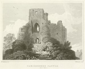 قلعة Carisbrooke ، جزيرة وايت (نقش) بواسطة مدرسة اللغة الإنجليزية
