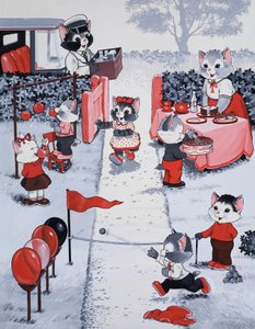 القطط والفتيات بواسطة مدرسة اللغة الإنجليزية