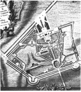 خطة تشارلز بريدجمان (fl.1713-38) لحديقة ستو ، من كتاب عن وجهات نظر ستو نشرته السيدة تشارلز بريدجمان عام 1739 (انظر 140583 لخطة ويليام كينتس اللاحقة) بواسطة مدرسة اللغة الإنجليزية