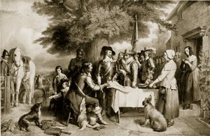 تشارلز الأول عشية معركة إيدهيل ، 22 أكتوبر 1642 ، رسم توضيحي من قصة هاتشينسون للأمة البريطانية ، c.1923 بواسطة مدرسة اللغة الإنجليزية