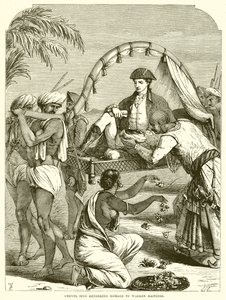 Cheyte Sing يقدم تكريمًا لـ Warren Hastings بواسطة مدرسة اللغة الإنجليزية