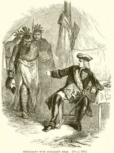 Chickasaws مع رأس الإسبان بواسطة مدرسة اللغة الإنجليزية