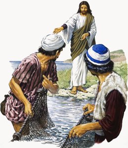 المسيح مع الصيادين بواسطة مدرسة اللغة الإنجليزية