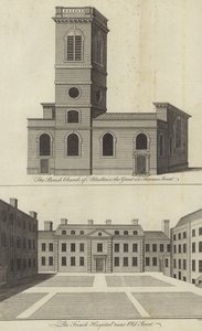 كنيسة Allhallows the Great ، شارع Thames والمستشفى الفرنسي بالقرب من Old Street ، لندن