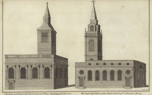 كنيسة St Mary Magdalen في Old Fish Street وكنيسة St Lawrence Jewry ، لندن بواسطة English School