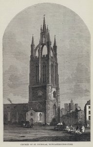 Church of St Nicholas, Newcastle-upon-Tyne (engraving) بواسطة مدرسة اللغة الإنجليزية