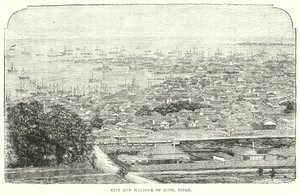 City and Harbour of Kobe, Japan (engraving) بواسطة مدرسة اللغة الإنجليزية