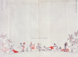 حضارة فيجي ، 1879 (مطبوعة على القطن) بواسطة مدرسة اللغة الإنجليزية