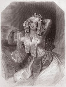 Cleopatre (Antoine et Cleopatre) (Antony and Cleopatra) in - “” Galerie des femmes de Shakespeare, collection of forty-five serious portraits by early London artists, enriched with critical and literary notices””” circa 1838 - from “” Gallery of the women  بواسطة مدرسة اللغة الإنجليزية