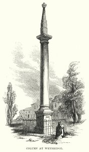 Column at Weybridge (engraving) بواسطة مدرسة اللغة الإنجليزية