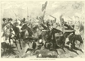 قتال بين الساكسون Dragoons و Chasseurs ، سبتمبر 1870 بواسطة مدرسة اللغة الإنجليزية