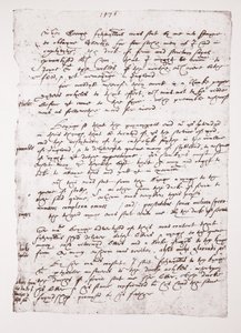 نسخة من مذكرة هولوغرافية لجون هوكينز بخصوص تعاملاته مع إسبانيا ، 1576 بواسطة مدرسة اللغة الإنجليزية