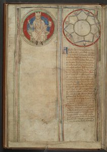 قطن MS Claudius D VI، f.5v f. 5V: وصف الممالك السبع للنظام السباعي الأنجلو ساكسوني ، حوالي 1255-59 (ورق) بواسطة مدرسة اللغة الإنجليزية