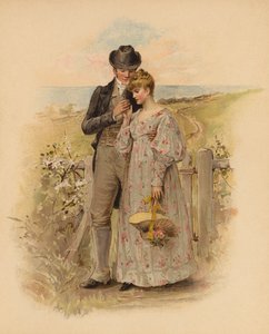 زوجان متحابان يسيران في الريف (كروموليثو) بواسطة مدرسة اللغة الإنجليزية