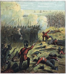 حرب القرم (1853-1856) بين روسيا والإمبراطورية العثمانية: تحالف الفرنسيون والبريطانيون مع الأتراك لمحاصرة ميناء سيباستوبول الروسي في الفترة من 17 أكتوبر 1854 إلى 8 سبتمبر 1855. "حصار سيباستوبول" بواسطة مدرسة اللغة الإنجليزية