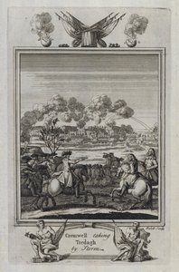 Cromwell taking Tredagh by Storm (engraving) بواسطة مدرسة اللغة الإنجليزية