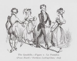 Dancing: The Quadrille, Figure 1, Le Pantalon (litho) بواسطة مدرسة اللغة الإنجليزية