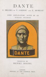 Dante A Drama من تأليف V Sardou و E Moreau ، بعض الملاحظات التفسيرية لطالب إيطالي بواسطة مدرسة اللغة الإنجليزية