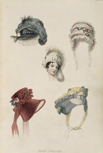 أغطية اليوم ، لوحة الموضة من Ackermanns Repository of Arts بواسطة مدرسة اللغة الإنجليزية