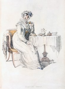 لباس النهار ، لوحة الموضة من Ackermanns Repository of Arts بواسطة مدرسة اللغة الإنجليزية
