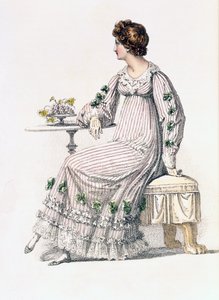 لباس النهار ، لوحة الموضة من Ackermanns Repository of Arts بواسطة مدرسة اللغة الإنجليزية