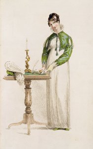 لباس النهار ، لوحة الموضة من Ackermanns Repository of Arts بواسطة مدرسة اللغة الإنجليزية