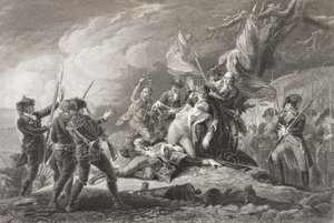 وفاة الجنرال مونتغومري في معركة كيبيك ، 1775 ، من "معرض الصور التاريخية" ، تم نشره عام 1880 بواسطة مدرسة اللغة الإنجليزية