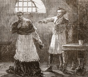 دينيس ينسخ أسقف مو ، توضيح من تاريخ البروتستانتية بقلم جيمس أيتكين ويلي (1808-1890) ، حانة. 1878 بواسطة مدرسة اللغة الإنجليزية